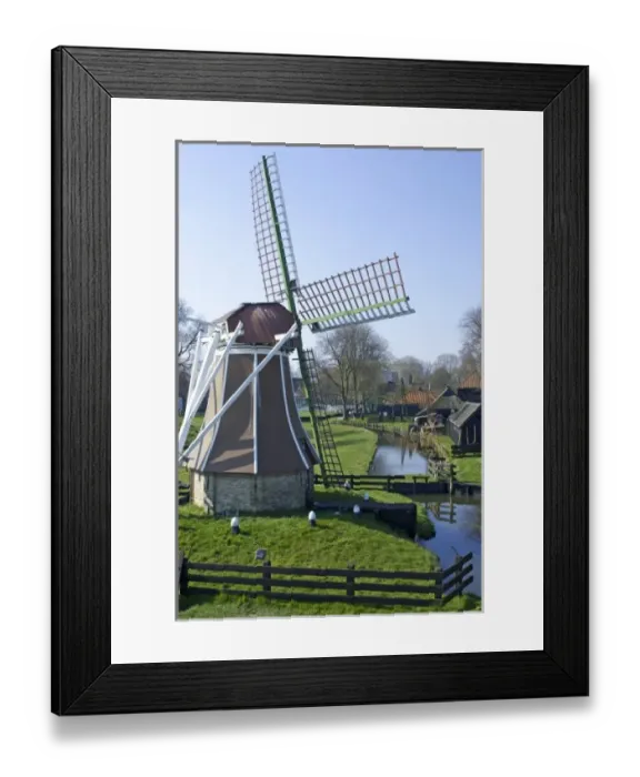 Framed Print : Netherlands, North Holland, West-Frisia, Enkhuizen, Zuider Zee Museum, windmill Framed Print : Netherlands, North Holland, West-Frisia, Enkhuizen, Zuider Zee Museum, windmill