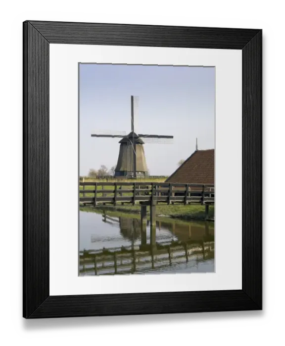 Framed Print : Netherlands, North Holland, West-Frisia, De Schermer Museum Molen, windmill Framed Print : Netherlands, North Holland, West-Frisia, De Schermer Museum Molen, windmill