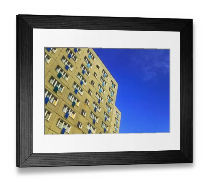 Framed Print : Modern building with blue sky, Warsaw, Poland Framed Print : Modern building with blue sky, Warsaw, Poland
