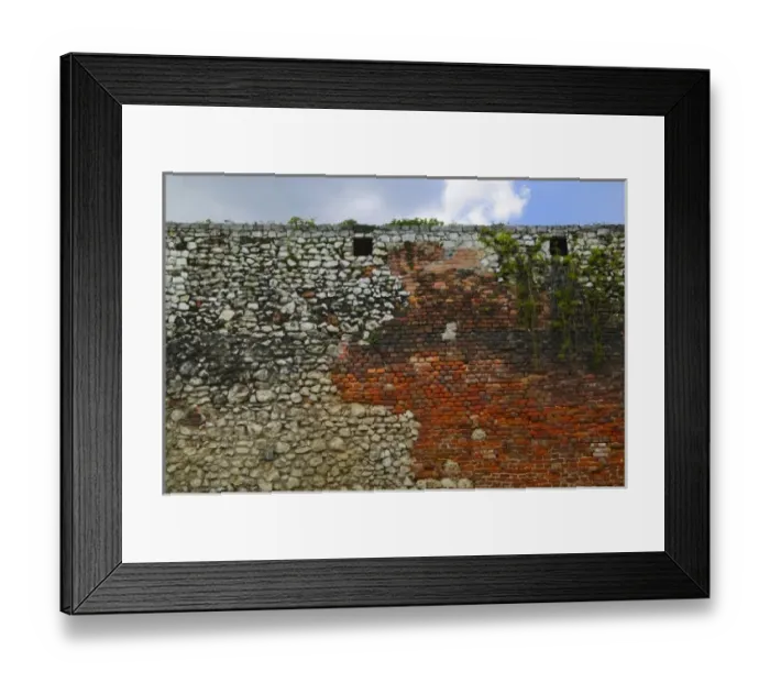 Framed Print : Ancient wall of Wawel Castle, Krakow, Poland