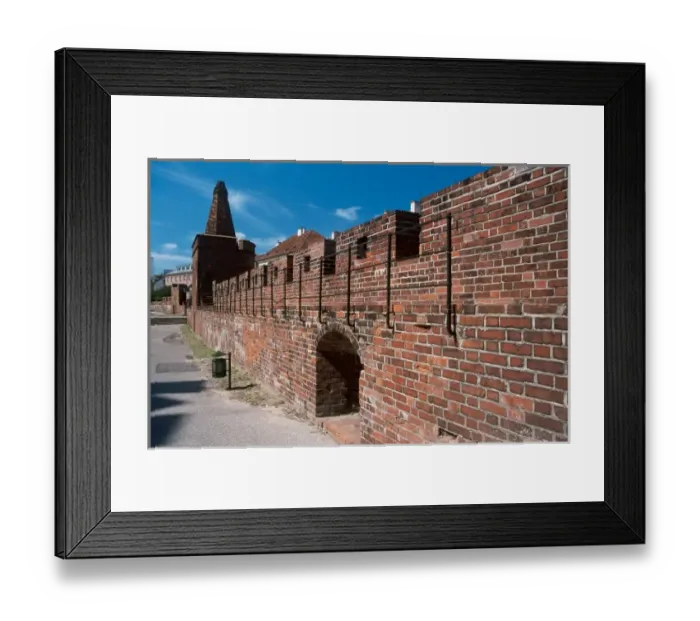 Framed Print : POLAND. WARSAW. View of an stretch gothic wall that surrounded the old city Framed Print : POLAND. WARSAW. View of an stretch gothic wall that surrounded the old city