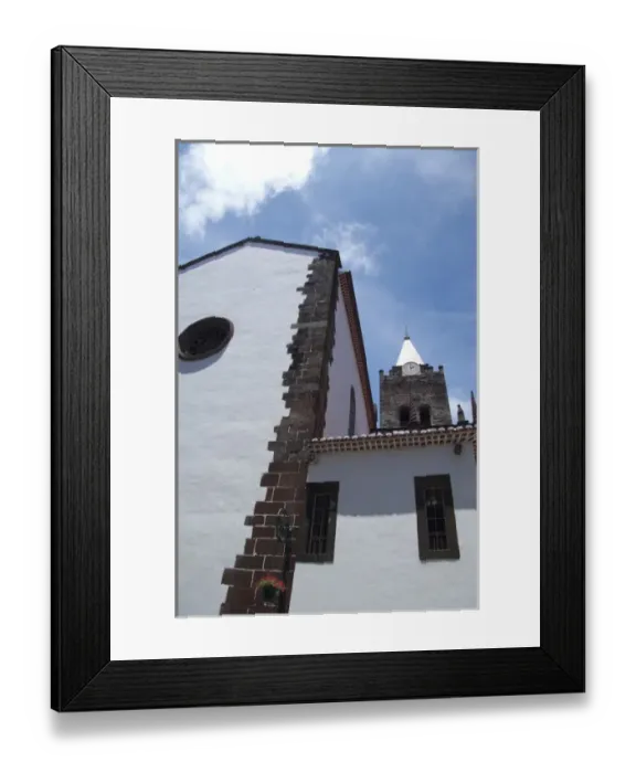 Framed Print : Portugal, Madeira Island, Funchal. Downtown clock tower of Gothic 15th century Roman Framed Print : Portugal, Madeira Island, Funchal. Downtown clock tower of Gothic 15th century Roman