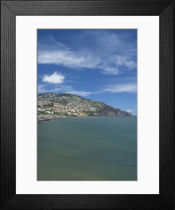Framed Print : Portugal, Madeira Island, Funchal. Scenic view of the coast of Madeira, cliffs of Garajau Point