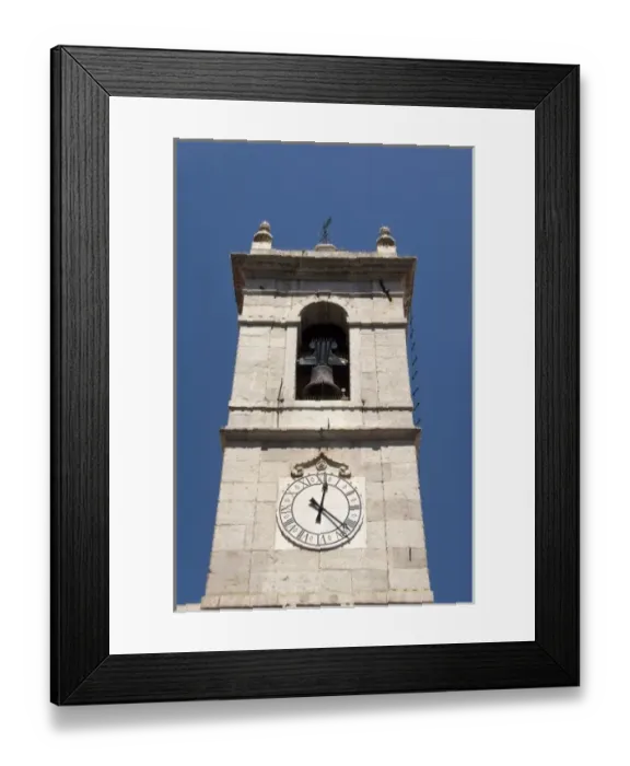 Framed Print : Europe, Portugal. Historic town of Sintra. Clock & bell tower Framed Print : Europe, Portugal. Historic town of Sintra. Clock & bell tower