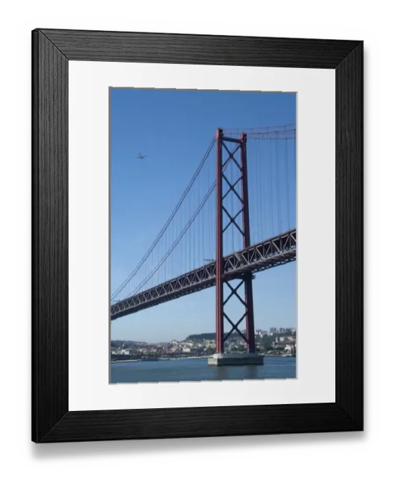 Framed Print : Europe, Portugal, Lisbon (aka Lisboa). Ponte 25 do Abril bridge over the Tejo River
