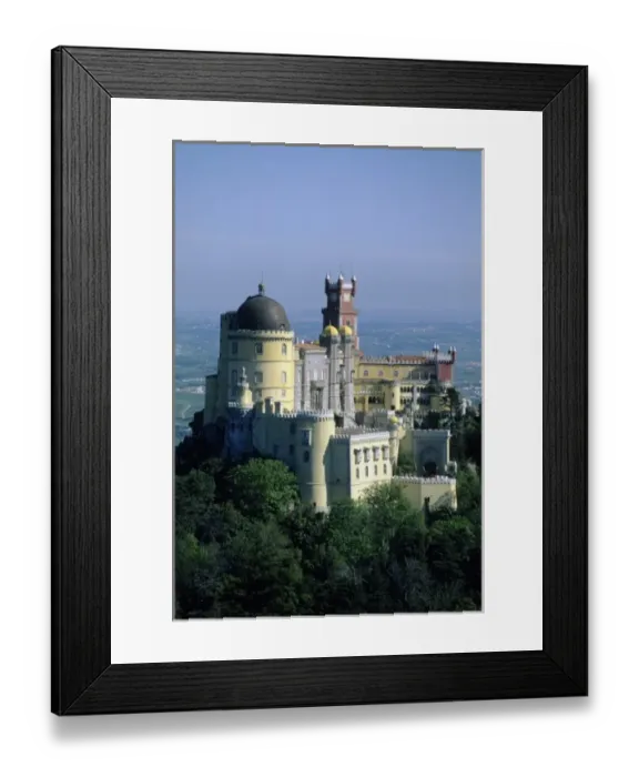 Framed Print : Portugal, Sintra, Pena Palace, atop Serra da Sintra Framed Print : Portugal, Sintra, Pena Palace, atop Serra da Sintra