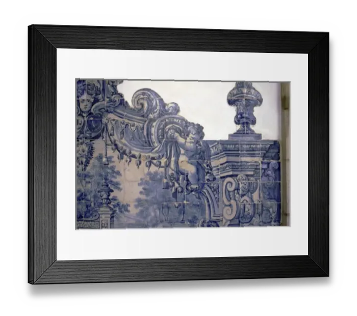 Framed Print : Portugal, Lisbon. Azulejo decoration on wall, Alfama district Framed Print : Portugal, Lisbon. Azulejo decoration on wall, Alfama district