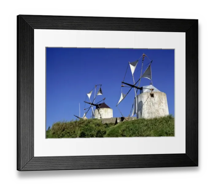Framed Print : Europe, Portugal, Leiria. Windmills dot the countryside in the Leiria District, Portugal Framed Print : Europe, Portugal, Leiria. Windmills dot the countryside in the Leiria District, Portugal