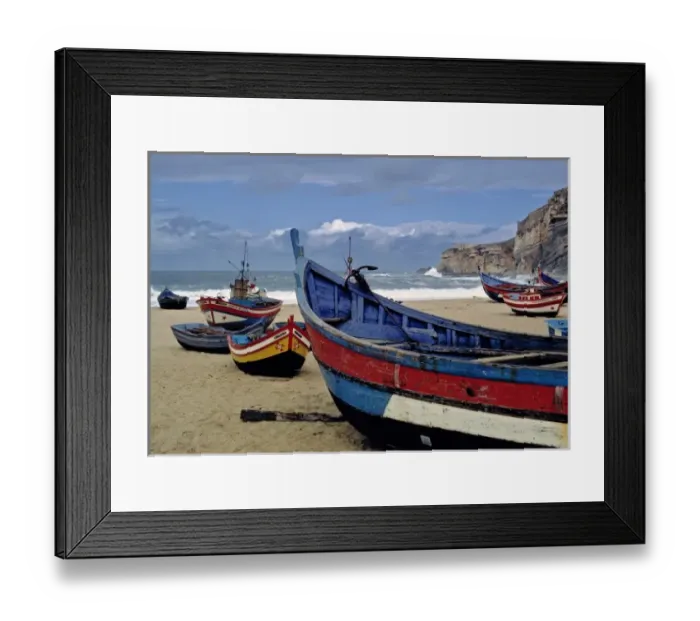 Framed Print : Europe, Portugal, Nazare. All the boats are on shore during a stormy day in Nazare, Portugal Framed Print : Europe, Portugal, Nazare. All the boats are on shore during a stormy day in Nazare, Portugal