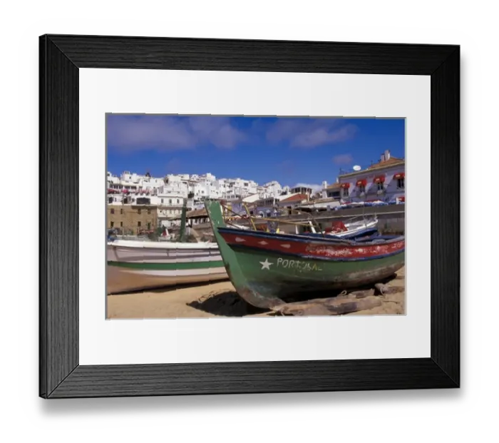 Framed Print : Portugal, Algarve, Albufeira. Fishing boats, praia dos pescadores Framed Print : Portugal, Algarve, Albufeira. Fishing boats, praia dos pescadores
