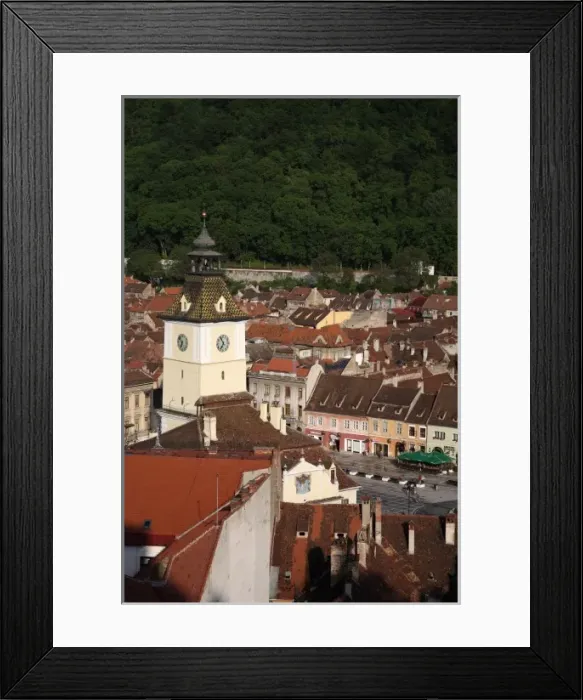 Framed Print : Europe, Romania, Brasov, The historical center of Brasov