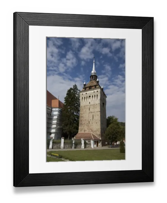 Framed Print : Romania, Transylvania, Schisiz. 17th Century Romanian tower Framed Print : Romania, Transylvania, Schisiz. 17th Century Romanian tower