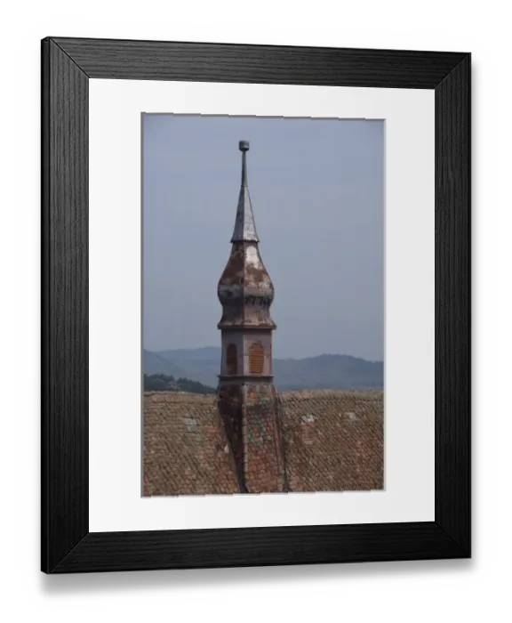 Framed Print : Romania, Transylvania, Sighisoara. Birthplace of Vlad Tepes (Dracula). Historic church