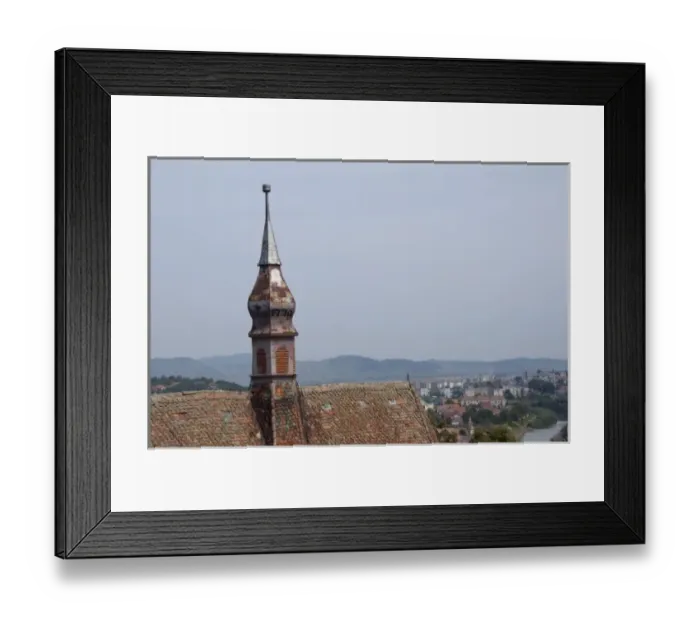 Framed Print : Romania, Transylvania, Sighisoara. Birthplace of Vlad Tepes (Dracula). Historic church