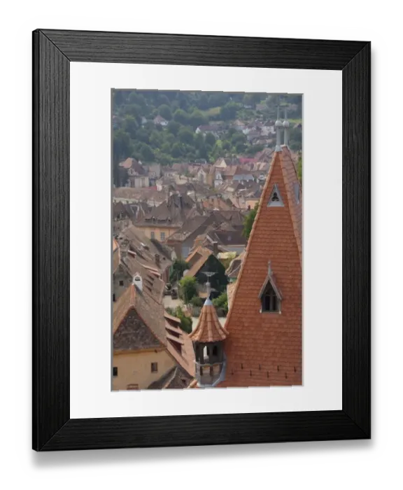 Framed Print : Romania, Transylvania, Sighisoara. Birthplace of Vlad Tepes, Dracula. Rooftop view Framed Print : Romania, Transylvania, Sighisoara. Birthplace of Vlad Tepes, Dracula. Rooftop view