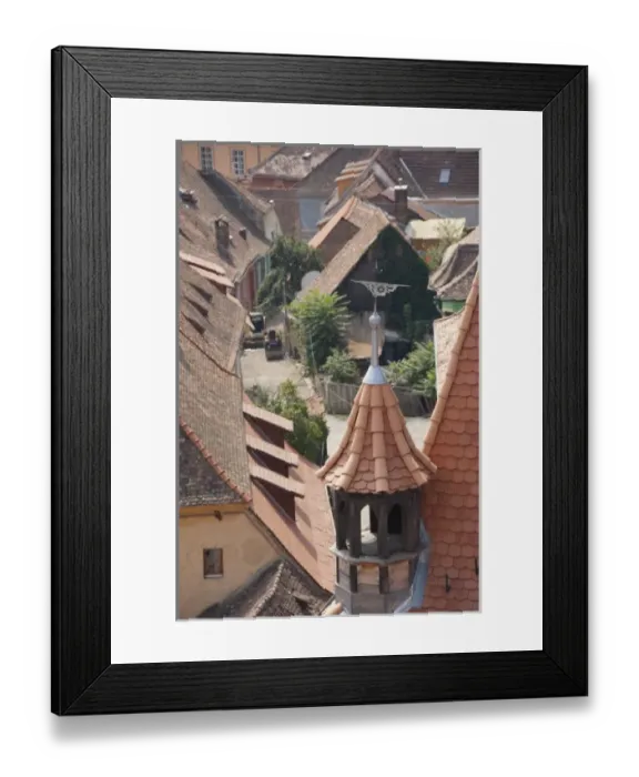 Framed Print : Romania, Transylvania, Sighisoara. Birthplace of Vlad Tepes, Dracula. Rooftop view Framed Print : Romania, Transylvania, Sighisoara. Birthplace of Vlad Tepes, Dracula. Rooftop view
