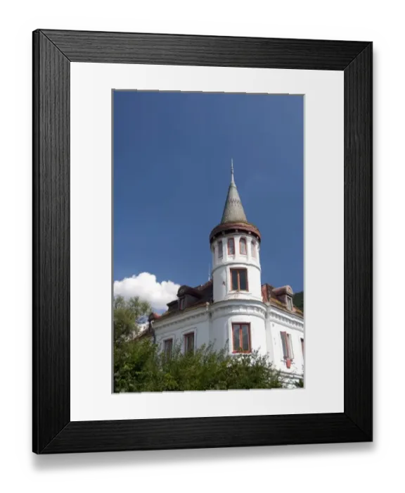 Framed Print : Romania, Wallachia, Sinaia. Typical historic home Framed Print : Romania, Wallachia, Sinaia. Typical historic home
