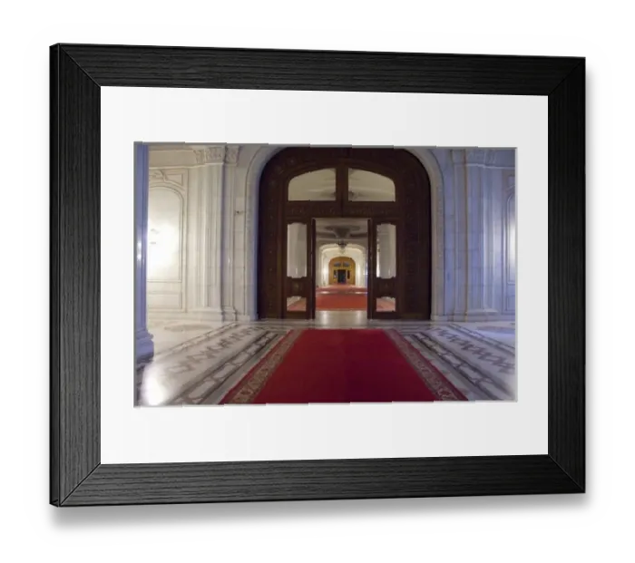 Framed Print : Romania, Bucharest. Ceausescus lavish Parliament Palace (aka Palatul Parlamentului