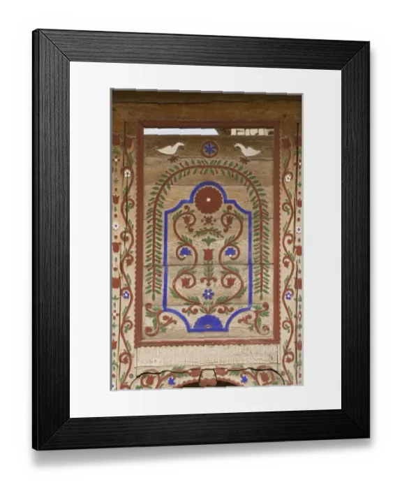 Framed Print : Romania, Tirgul Mures, Traditional carved gate