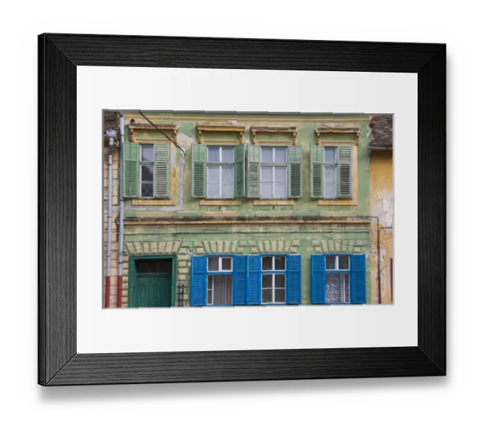 Framed Print : Old houses, Sibiu, Romania Framed Print : Old houses, Sibiu, Romania
