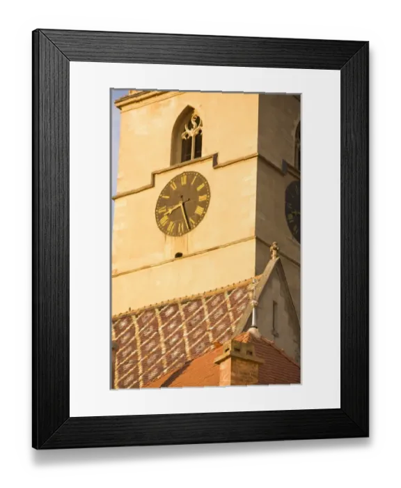 Framed Print : The Evangical Parish Church of Sibiu, Old Town, Romania, Eastern Europe