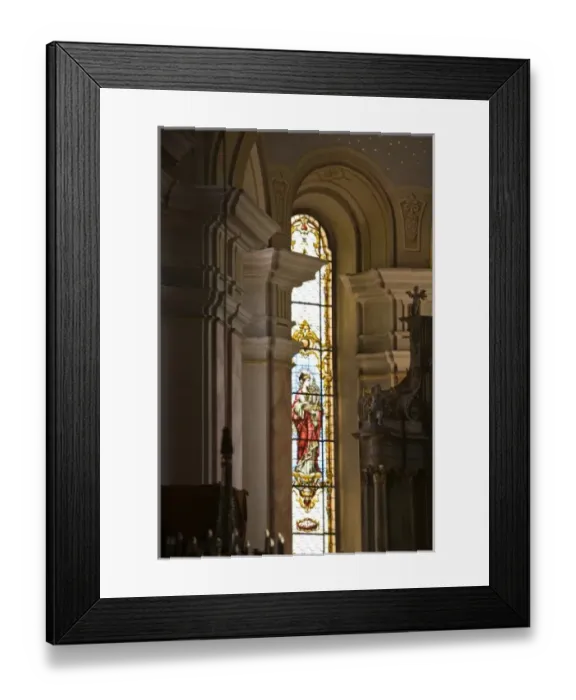 Framed Print : Romania, Sibiu. 15th Century Ursuline Church, Old Town. (RF) Framed Print : Romania, Sibiu. 15th Century Ursuline Church, Old Town. (RF)