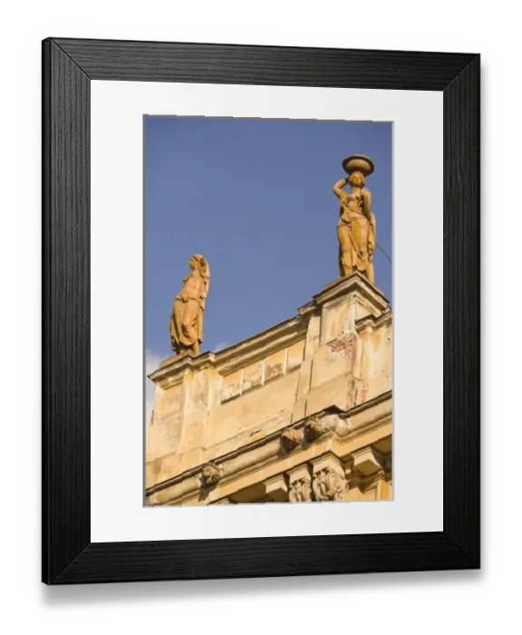 Framed Print : Romania, Brasov. Building detail in the Baroque Old Town of Brasov. (RF) Framed Print : Romania, Brasov. Building detail in the Baroque Old Town of Brasov. (RF)
