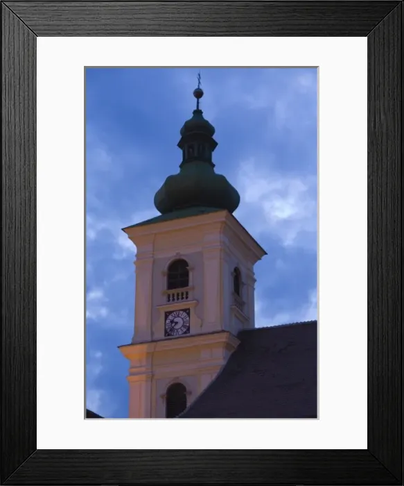 Framed Print : Romania, Sibiu. Clock tower in Old Town. (RF) Framed Print : Romania, Sibiu. Clock tower in Old Town. (RF)