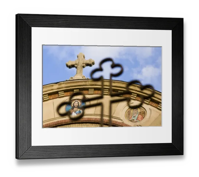 Framed Print : Unknown. Cross of the top of the Romanian Orhodox Cathedral, built between 1902