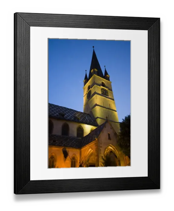 Framed Print : The Evangelical Church, or Evangelische Stadtpfarrkirche, and Cathedral Tower at night Framed Print : The Evangelical Church, or Evangelische Stadtpfarrkirche, and Cathedral Tower at night
