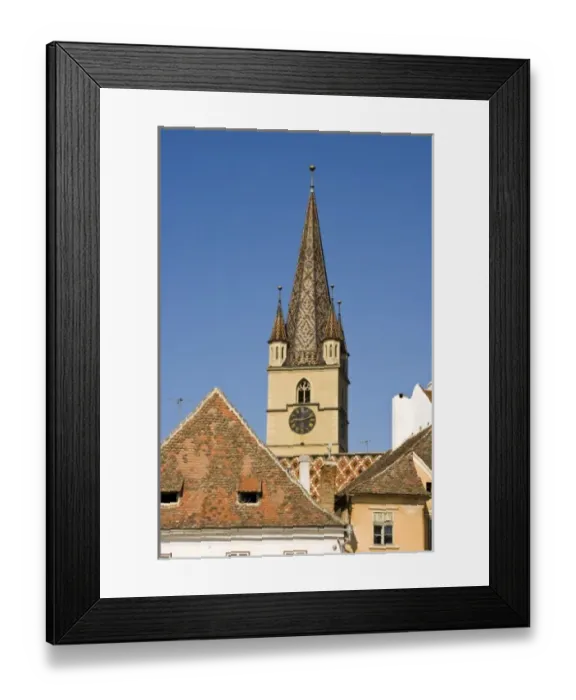 Framed Print : The Cathedral Tower of the Evangelical Church, or Evangelische Stadtpfarrkirche, was built in 1520 Framed Print : The Cathedral Tower of the Evangelical Church, or Evangelische Stadtpfarrkirche, was built in 1520