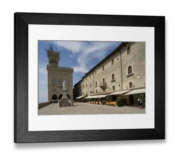 Framed Print : Piazza della Liberta, Palazzo Pubblico, Republic of San Marino Framed Print : Piazza della Liberta, Palazzo Pubblico, Republic of San Marino