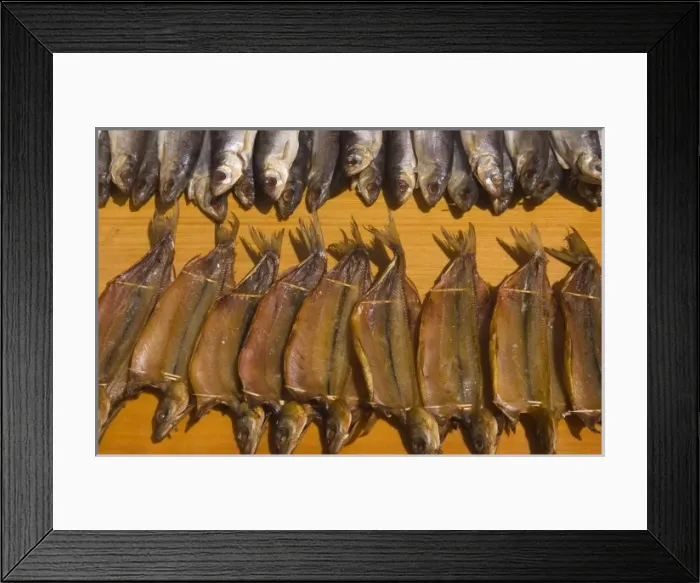 Framed Print : Fresh Omar fish at Listvyanka in Lake Baikal near Irkutsk in Siberia Russia