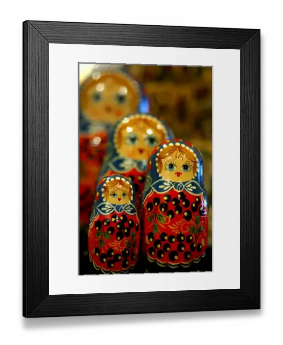 Framed Print : Asia, Russia. Typical Russian handicrafts. Traditional Matrushka (nesting) dolls, select focus Framed Print : Asia, Russia. Typical Russian handicrafts. Traditional Matrushka (nesting) dolls, select focus