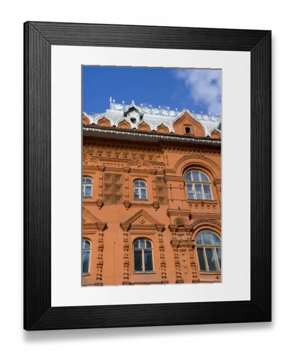 Framed Print : Russia, Moscow, Red Square. Red brick building that houses the State Historic Museum
