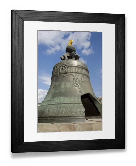 Framed Print : Russia, Moscow, The Kremlin. 200 ton Czar Bell, c. 1735. The bell cracked in