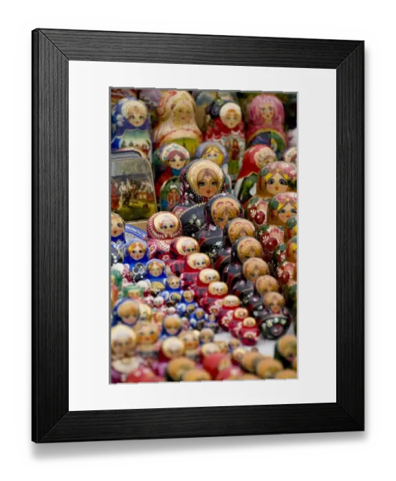 Framed Print : Russia, Moscow. Typical Russian handicrafts, matryoshka dolls Framed Print : Russia, Moscow. Typical Russian handicrafts, matryoshka dolls