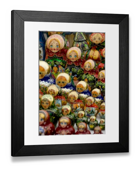 Framed Print : Russia, Moscow. Typical Russian handicrafts, matryoshka dolls Framed Print : Russia, Moscow. Typical Russian handicrafts, matryoshka dolls
