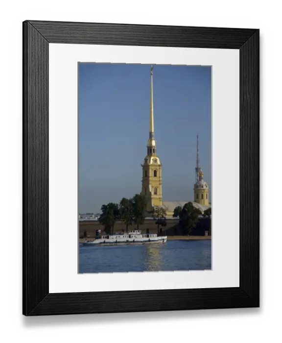 Framed Print : Russia, St. Petersburg, Hare Island, Peter and Paul Fortress & Bell Tower, view Framed Print : Russia, St. Petersburg, Hare Island, Peter and Paul Fortress & Bell Tower, view