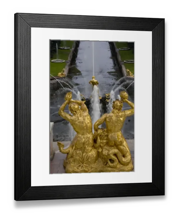 Framed Print : Russia, St. Petersburg, Peterhoff (aka Petrodvorets), The Great Cascade fountains Framed Print : Russia, St. Petersburg, Peterhoff (aka Petrodvorets), The Great Cascade fountains