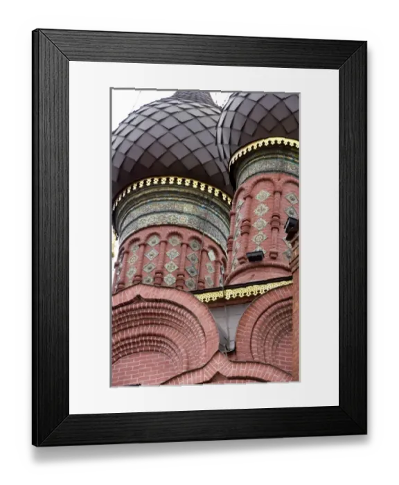 Framed Print : Russia, Golden Ring city on the banks of the Volga, Yaroslavl. Redbrick exterior of Framed Print : Russia, Golden Ring city on the banks of the Volga, Yaroslavl. Redbrick exterior of