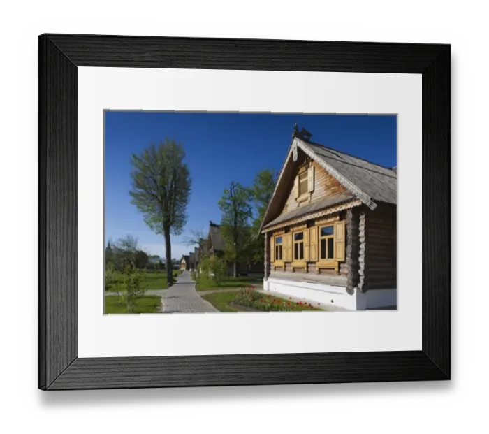 Framed Print : Russia, Vladimir Oblast, Golden Ring, Suzdal, Pushkarskaya Sloboda resort complex