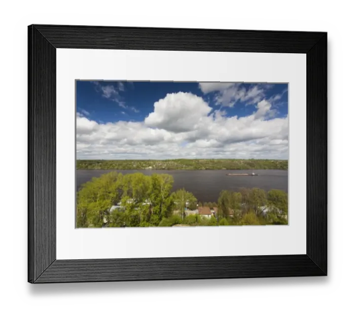 Framed Print : Russia, Ivanovo Oblast, Golden Ring, Plyos, elevated view of Volga River town Framed Print : Russia, Ivanovo Oblast, Golden Ring, Plyos, elevated view of Volga River town