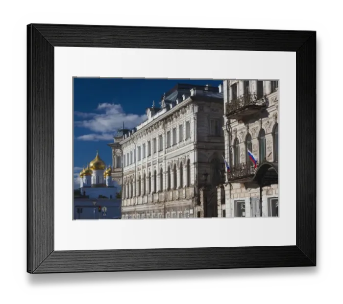 Framed Print : Russia, Kostroma Oblast, Golden Ring, Kostroma, buildings along Simanovsky Street Framed Print : Russia, Kostroma Oblast, Golden Ring, Kostroma, buildings along Simanovsky Street
