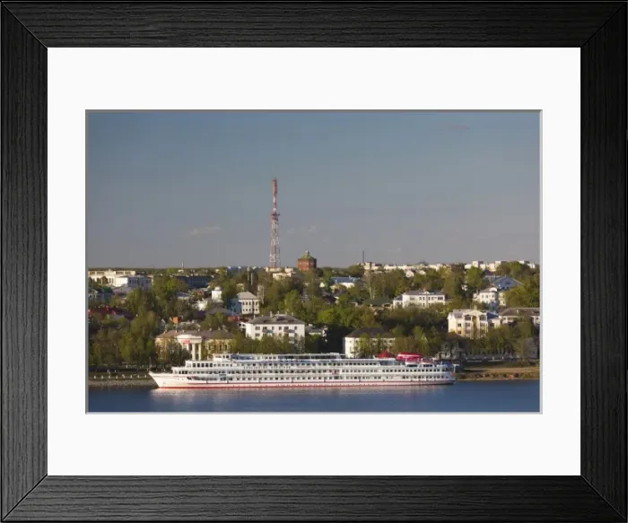 Framed Print : Russia, Kostroma Oblast, Golden Ring, Kostroma, river boat port on the Volga River Framed Print : Russia, Kostroma Oblast, Golden Ring, Kostroma, river boat port on the Volga River