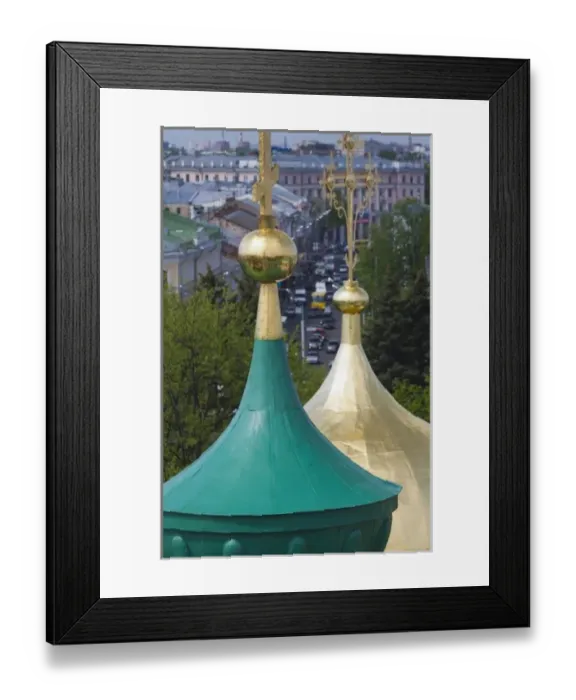 Framed Print : Russia, Yaroslavl Oblast, Golden Ring, Yaroslavl, Yaroslavl Kremlin, elevated city