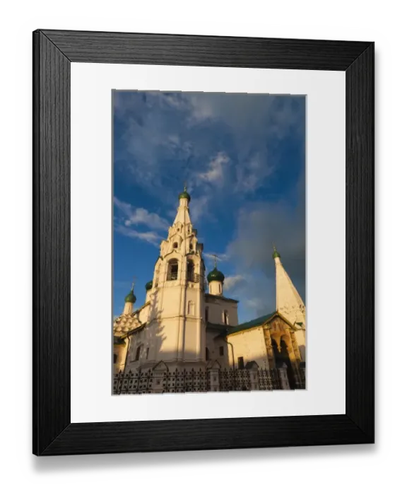 Framed Print : Russia, Yaroslavl Oblast, Golden Ring, Yaroslavl, Church of Elijah the Prophet, sunset