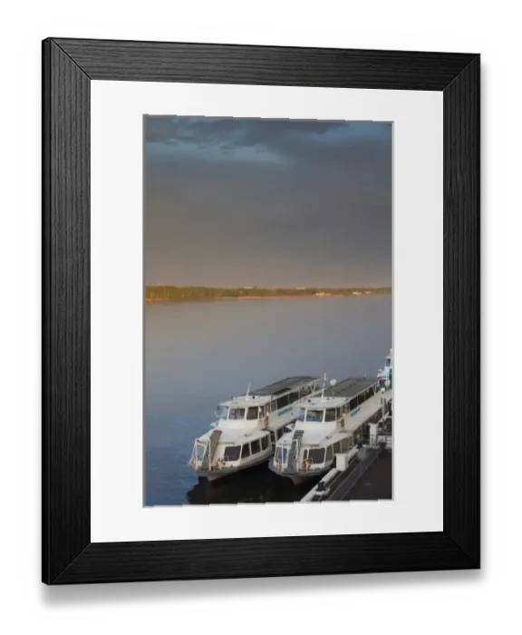 Framed Print : Russia, Yaroslavl Oblast, Golden Ring, Yaroslavl, Volga Riverfront, riverboat, sunset Framed Print : Russia, Yaroslavl Oblast, Golden Ring, Yaroslavl, Volga Riverfront, riverboat, sunset