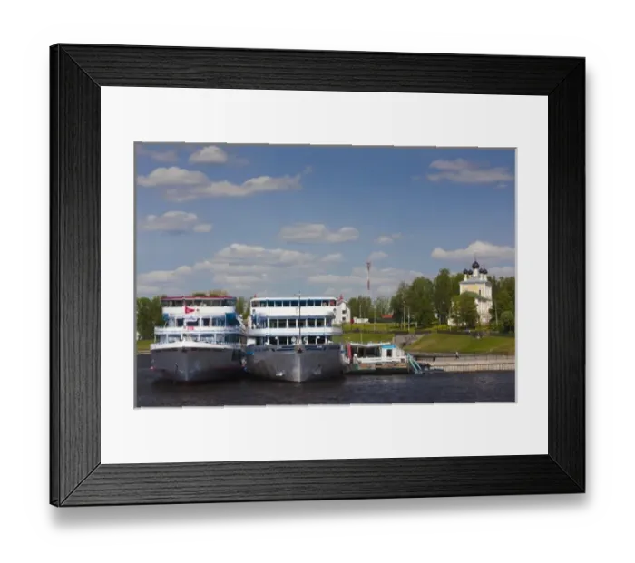 Framed Print : Russia, Yaroslavl Oblast, Golden Ring, Uglich, Volga River, cruiseboats Framed Print : Russia, Yaroslavl Oblast, Golden Ring, Uglich, Volga River, cruiseboats