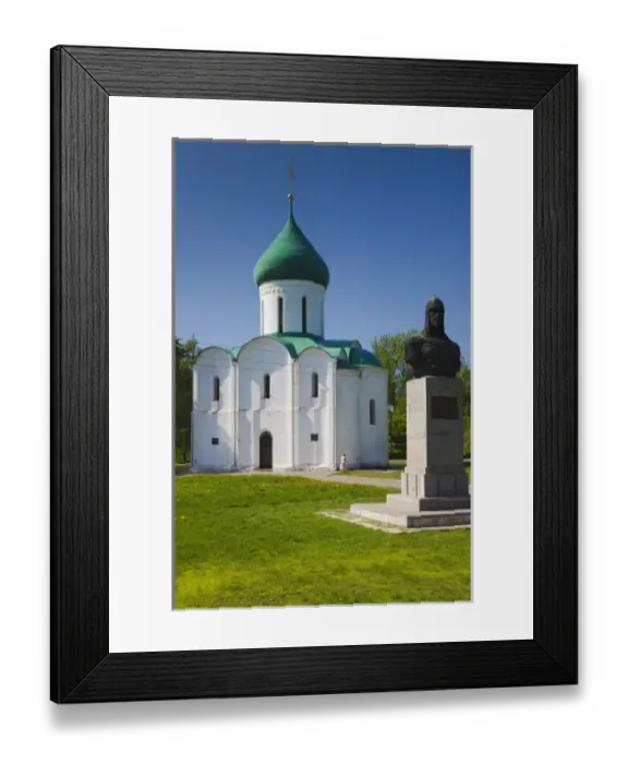 Framed Print : Russia, Yaroslavl Oblast, Golden Ring, Pereslavl-Zalessky, monument to Alexander Nevsky